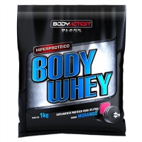 Body Whey 900 Gr. Sabores chocolate, morango e baunilha.